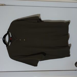 Men's Large Olive 3 Button Henley Shirt Sleeve by Plugg